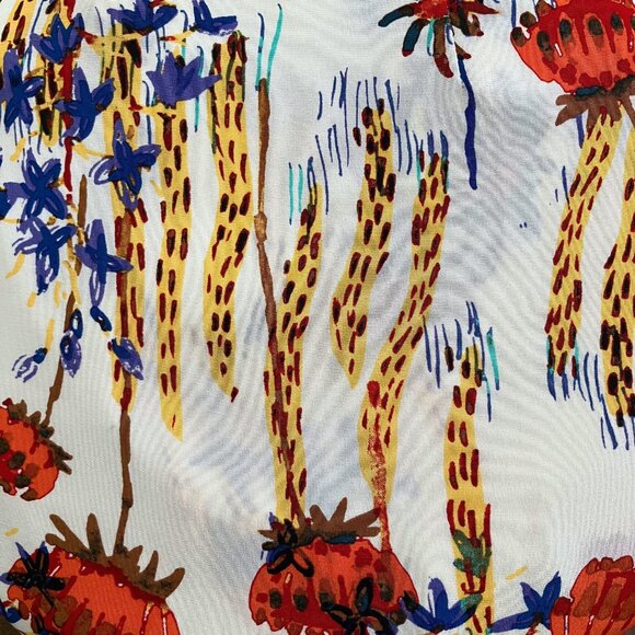 Rachel Comey 100% Silk Nightcap Midi Skirt Cactus Flower Print. Large 12. Boho - Picture 8 of 10